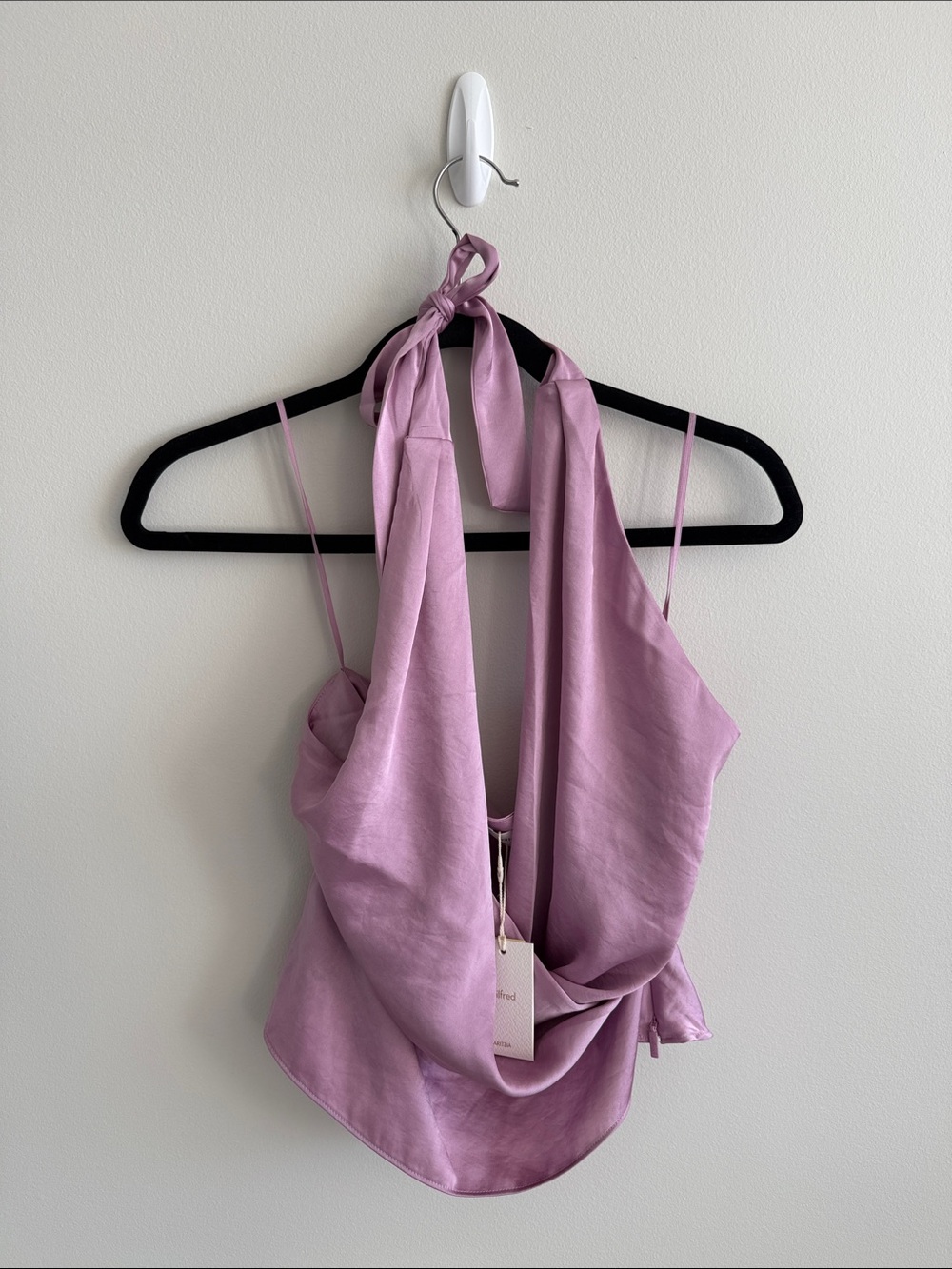 Aritzia Lilac Halter Cowl Neck Bandeau